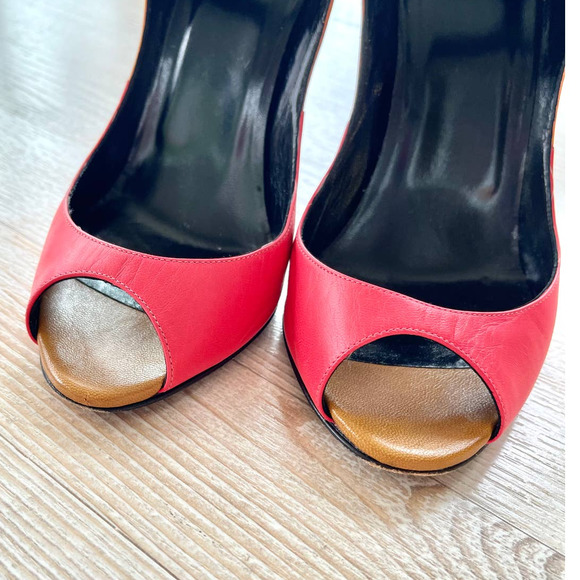 Pierre Hardy Colorblock Peep Toe Stiletto Pumps | Size 38 - Picture 6 of 11